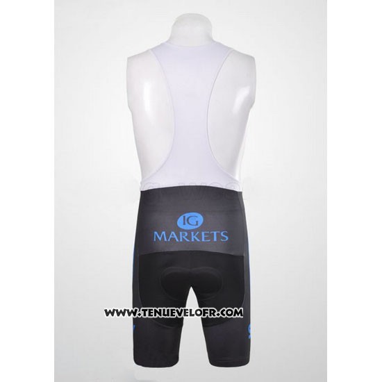 2012 Maillot Ciclismo Sky Noir et Bleu Manches Courtes et Cuissard